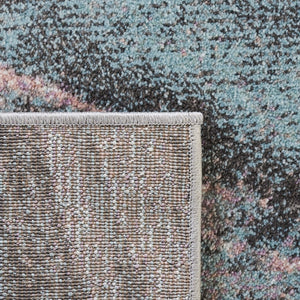 Glacier 126 Contemporary Power Loomed 100% Polypropylene Rug Pink / Blue