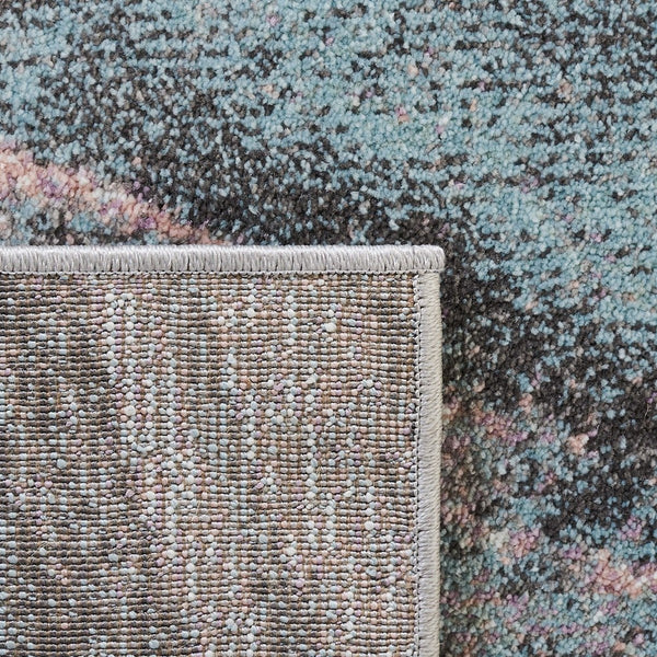 Glacier 126 Contemporary Power Loomed 100% Polypropylene Rug Pink / Blue