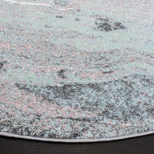 Glacier 126 Contemporary Power Loomed 100% Polypropylene Rug Pink / Blue