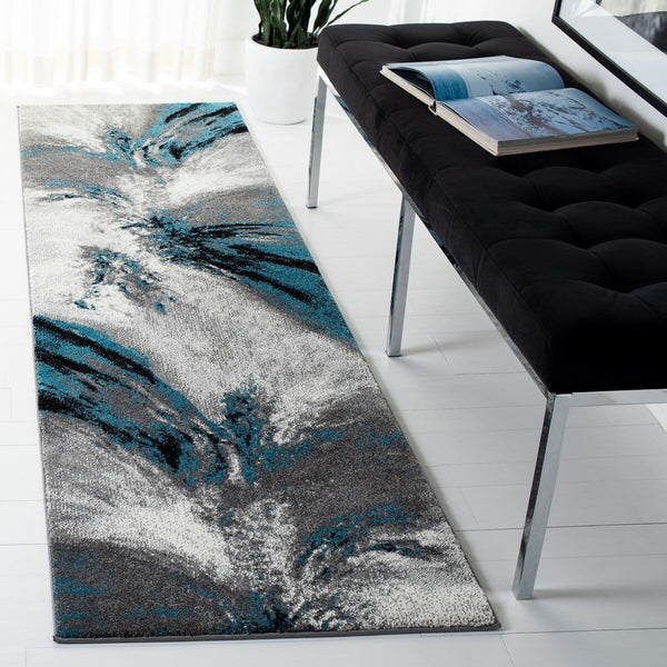 Glacier 127 Contemporary Power Loomed 100% Polypropylene Rug Blue / Grey