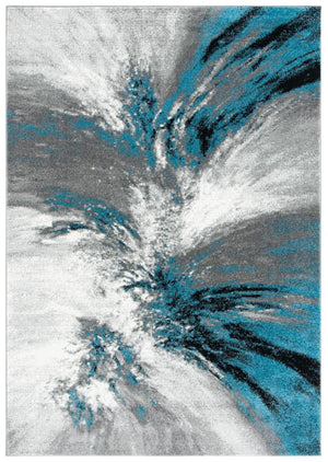 Glacier 127 Contemporary Power Loomed 100% Polypropylene Rug Blue / Grey