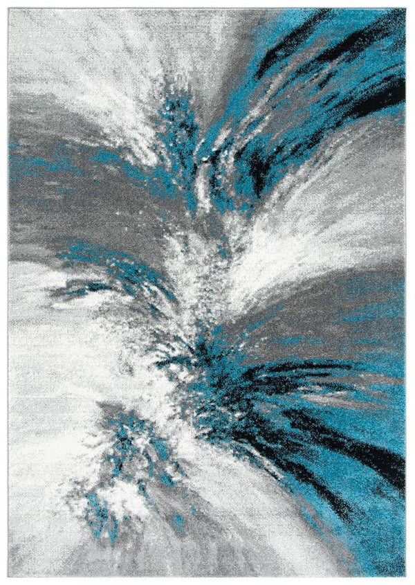 Glacier 127 Contemporary Power Loomed 100% Polypropylene Rug Blue / Grey