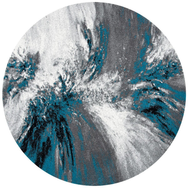 Glacier 127 Contemporary Power Loomed 100% Polypropylene Rug Blue / Grey