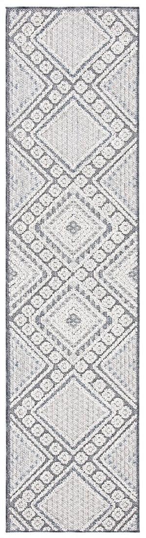 Global 800 Global 813 Indoor/Outdoor Power Loomed Polypropylene Pile Rug Grey / Ivory