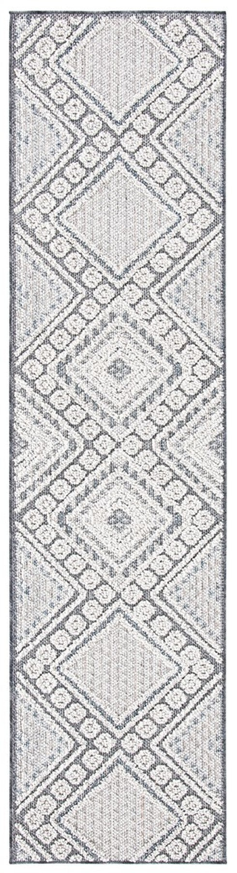 Global 800 Global 813 Indoor/Outdoor Power Loomed Polypropylene Pile Rug Grey / Ivory