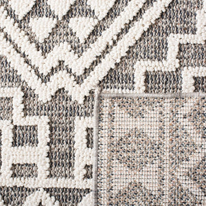 Global 800 Global 878 Indoor/Outdoor Power Loomed Polypropylene Pile Rug Grey / Ivory