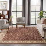 Nourison Somerset ST02 Traditional Machine Made Power-loomed Indoor Area Rug Brown 9'6" x 13' 99446859167