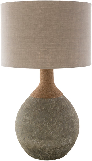 Glacia GLC-002 Global Linen, Cotton, Glass, Jute, Metal Table Lamp GLC-002 Khaki, Sage, White, Tan Linen, Cotton, Glass, Jute, Metal 32"H x 18"W x 18"D