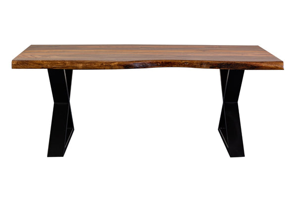 Porter Designs Manzanita Live Edge Solid Acacia Wood Natural Coffee Table Brown 05-196-02-4640X-KIT