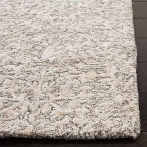 Glamour 117  Hand Tufted 25% Wool & 75% Viscose Rug Grey / Ivory