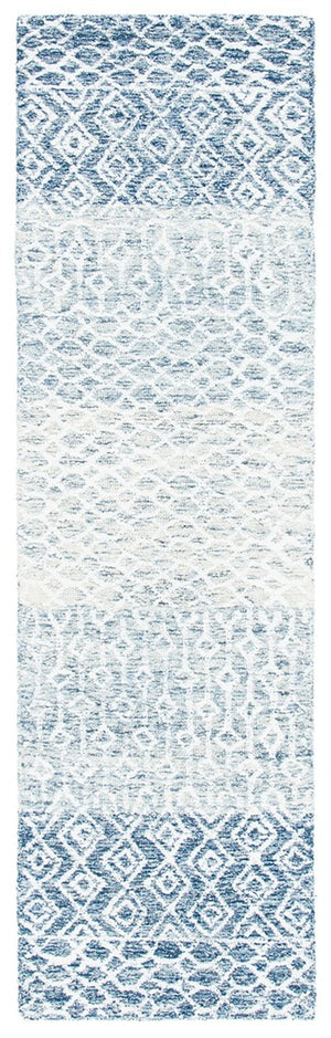 Glamour 304 Hand Tufted 60% Wool, 20% Viscose, 20% Cotton Contemporary Rug Blue / Ivory 60% Wool, 20% Viscose, 20% Cotton GLM304M-9