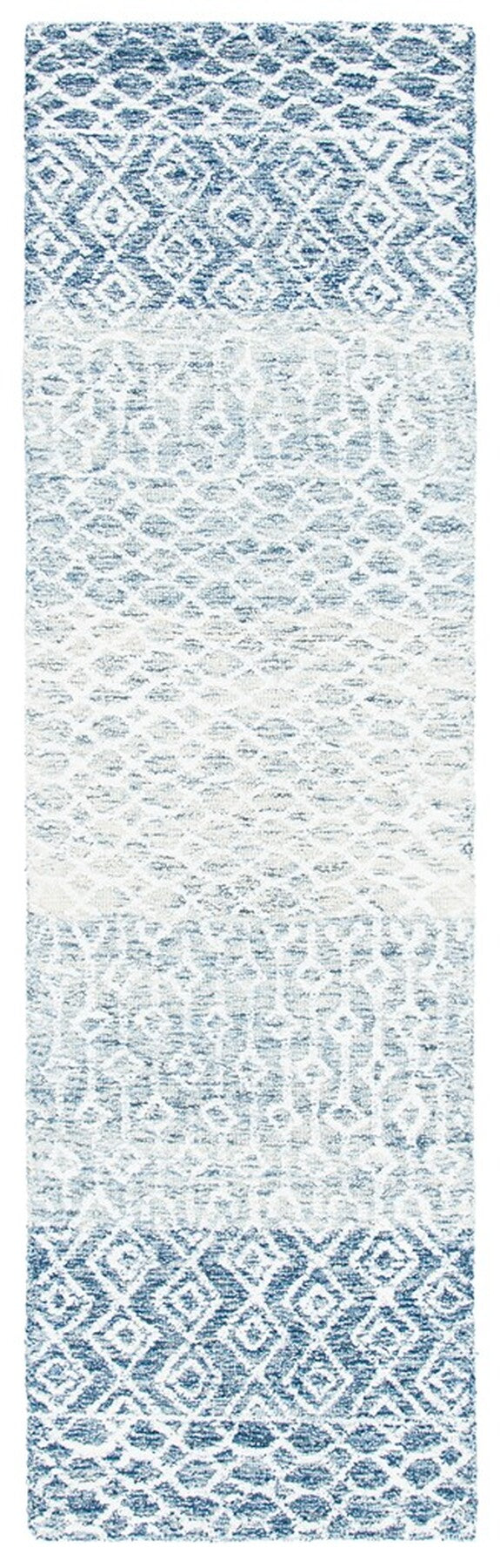 Glamour 304 Hand Tufted 60% Wool, 20% Viscose, 20% Cotton Contemporary Rug Blue / Ivory 60% Wool, 20% Viscose, 20% Cotton GLM304M-9