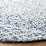 Glamour 304 Hand Tufted 60% Wool, 20% Viscose, 20% Cotton Contemporary Rug Blue / Ivory 60% Wool, 20% Viscose, 20% Cotton GLM304M-9