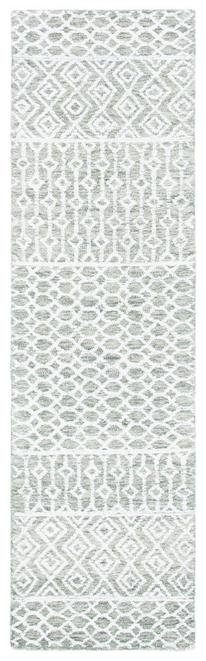 Glm305 Hand Tufted 60% Wool, 20% Viscose, 20% Cotton Contemporary Rug Green / Ivory 60% Wool, 20% Viscose, 20% Cotton GLM305Y-9