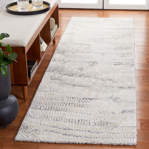 Safavieh Glamour 606 Geometric Hand Tufted Rug Grey / Ivory GLM606F-8