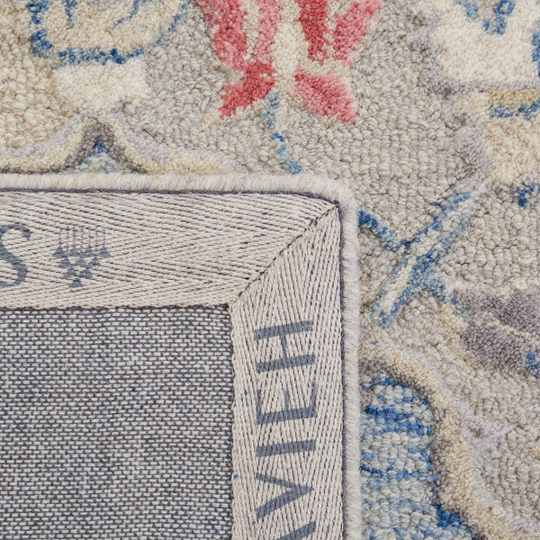 Glamour 622  Hand Tufted 100% Wool (Blended New Zealand Wool) Rug Ivory / Red