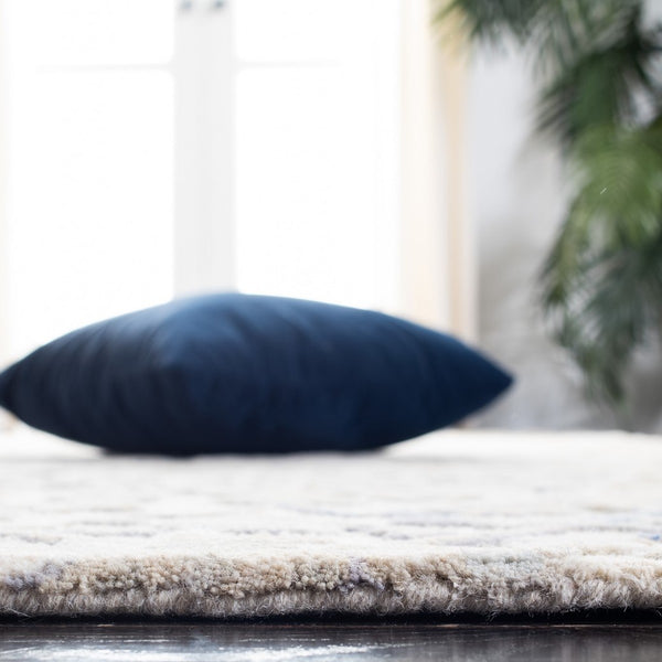 Glamour 622  Hand Tufted 100% Wool (Blended New Zealand Wool) Rug Grey / Blue