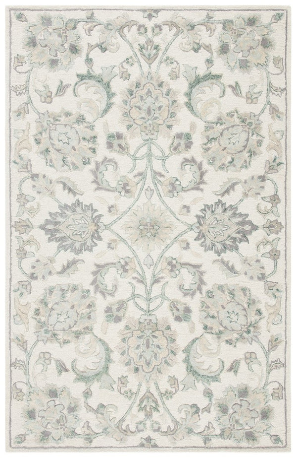 Glamour 624  Hand Tufted 100% Wool (Blended New Zealand Wool) Rug Ivory / Grey