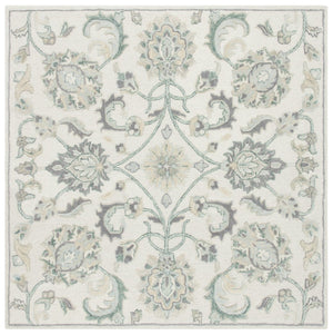 Glamour 624  Hand Tufted 100% Wool (Blended New Zealand Wool) Rug Ivory / Grey