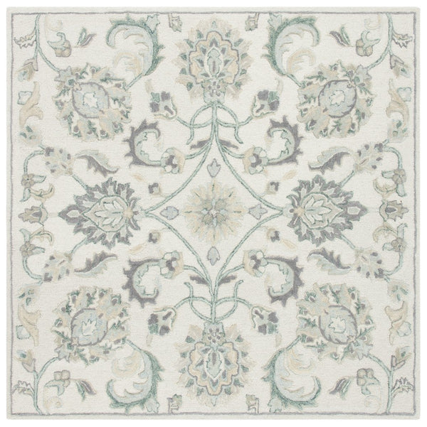 Glamour 624  Hand Tufted 100% Wool (Blended New Zealand Wool) Rug Ivory / Grey