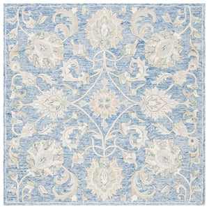 Glamour 624  Hand Tufted 100% Wool (Blended New Zealand Wool) Rug Blue / Beige
