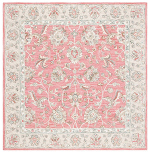 Glamour 628  Hand Tufted 100%Wool Pile Rug Pink / Beige
