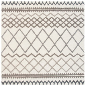 Glamour 634  Hand Tufted 100% New Zealand Wool Pile Rug Ivory / Grey