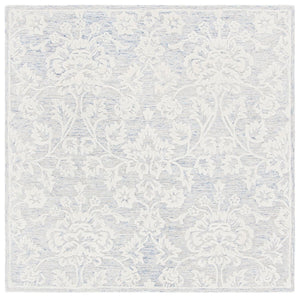 Glamour 651  Hand Tufted 100% Wool Pile Rug Blue / Ivory