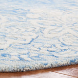 Glamour 658  Hand Tufted 100% Wool Pile Rug Blue / Ivory