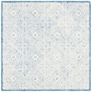 Glamour 660  Hand Tufted 100% Wool Pile Rug Blue / Ivory