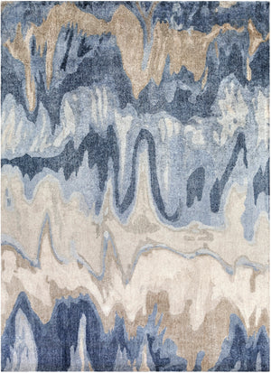 Gemini GMN-4021 Modern Viscose Rug GMN4021-811 Beige, Denim, Navy, Light Gray, Ivory 100% Viscose 8' x 11'