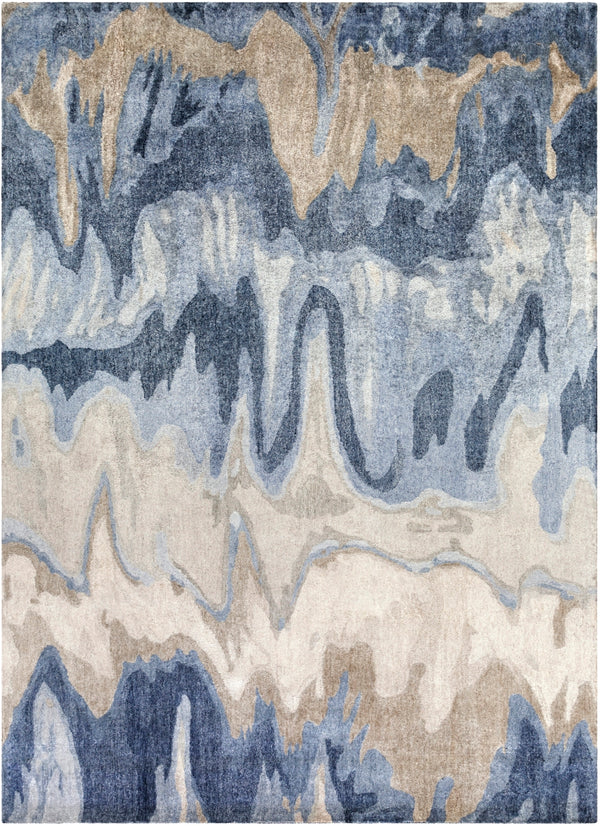 Gemini GMN-4021 Modern Viscose Rug GMN4021-811 Beige, Denim, Navy, Light Gray, Ivory 100% Viscose 8' x 11'