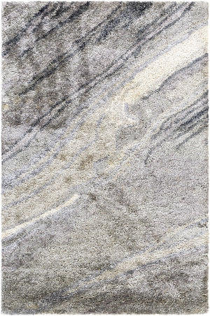 Gemini GMN-4052 Modern Viscose Rug GMN4052-913 Charcoal, Medium Gray, Light Gray, Ivory 100% Viscose 9' x 13'