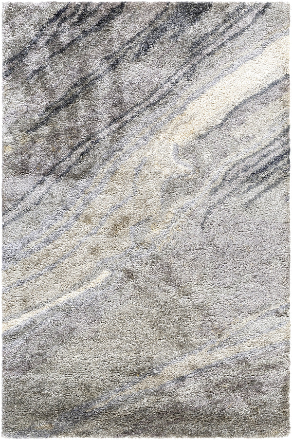 Gemini GMN-4052 Modern Viscose Rug GMN4052-913 Charcoal, Medium Gray, Light Gray, Ivory 100% Viscose 9' x 13'