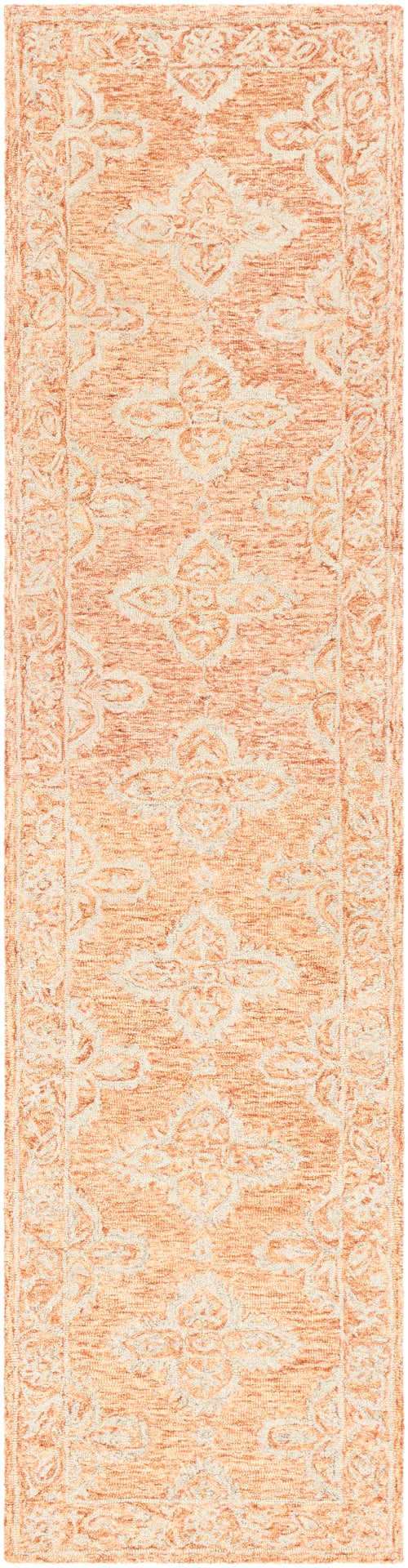 Granada GND-2301 Global Wool Rug GND2301-2610 Rust, Peach, Khaki 100% Wool 2'6" x 10'