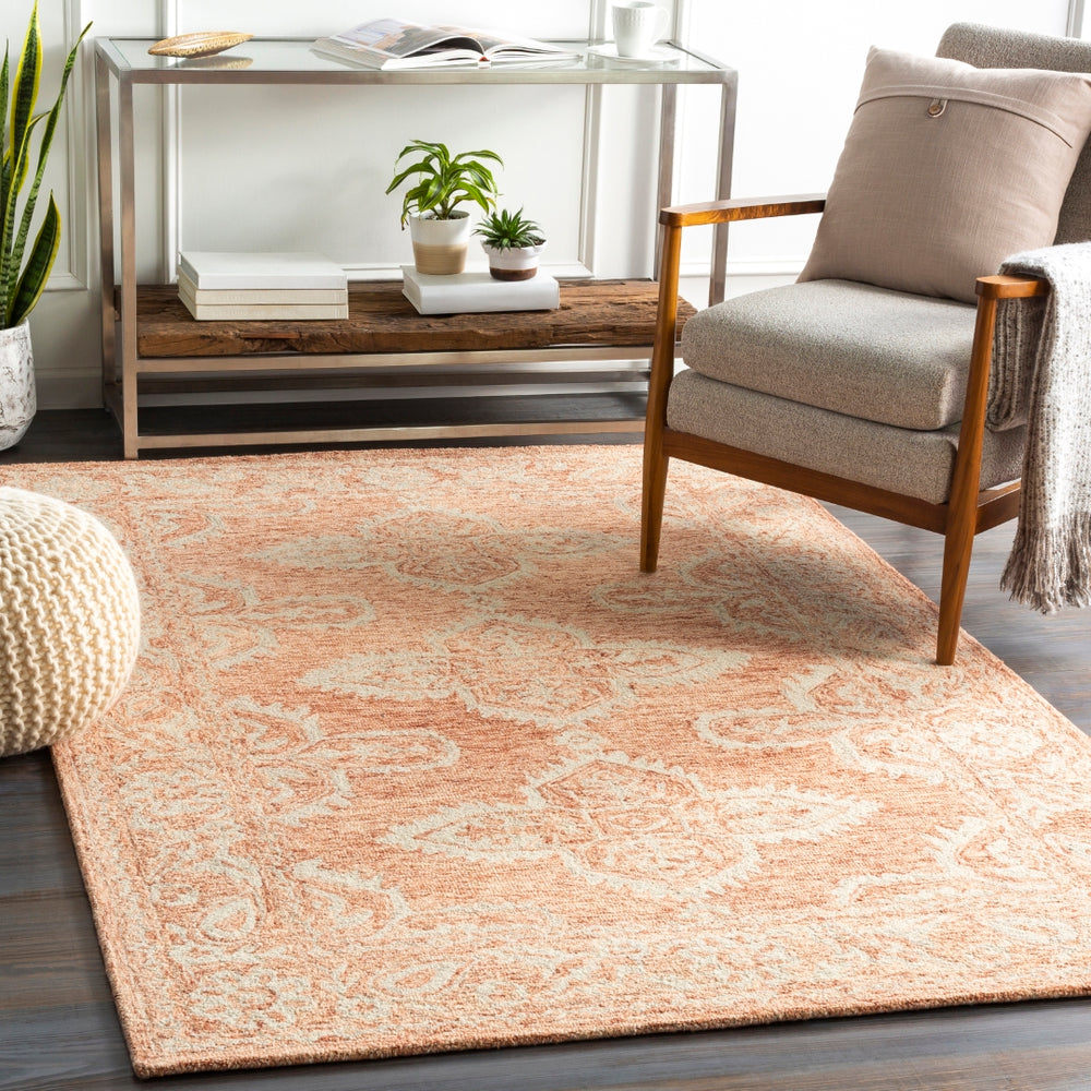 Granada GND-2301 Global Wool Rug GND2301-99139 Rust, Peach, Khaki 100% Wool 9'9" x 13'9"