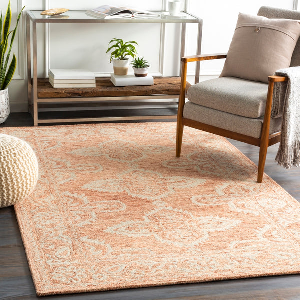 Granada GND-2301 Global Wool Rug GND2301-99139 Rust, Peach, Khaki 100% Wool 9'9" x 13'9"
