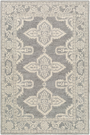 Granada GND-2302 Global Wool Rug GND2302-99139 Medium Gray, Beige 100% Wool 9'9" x 13'9"