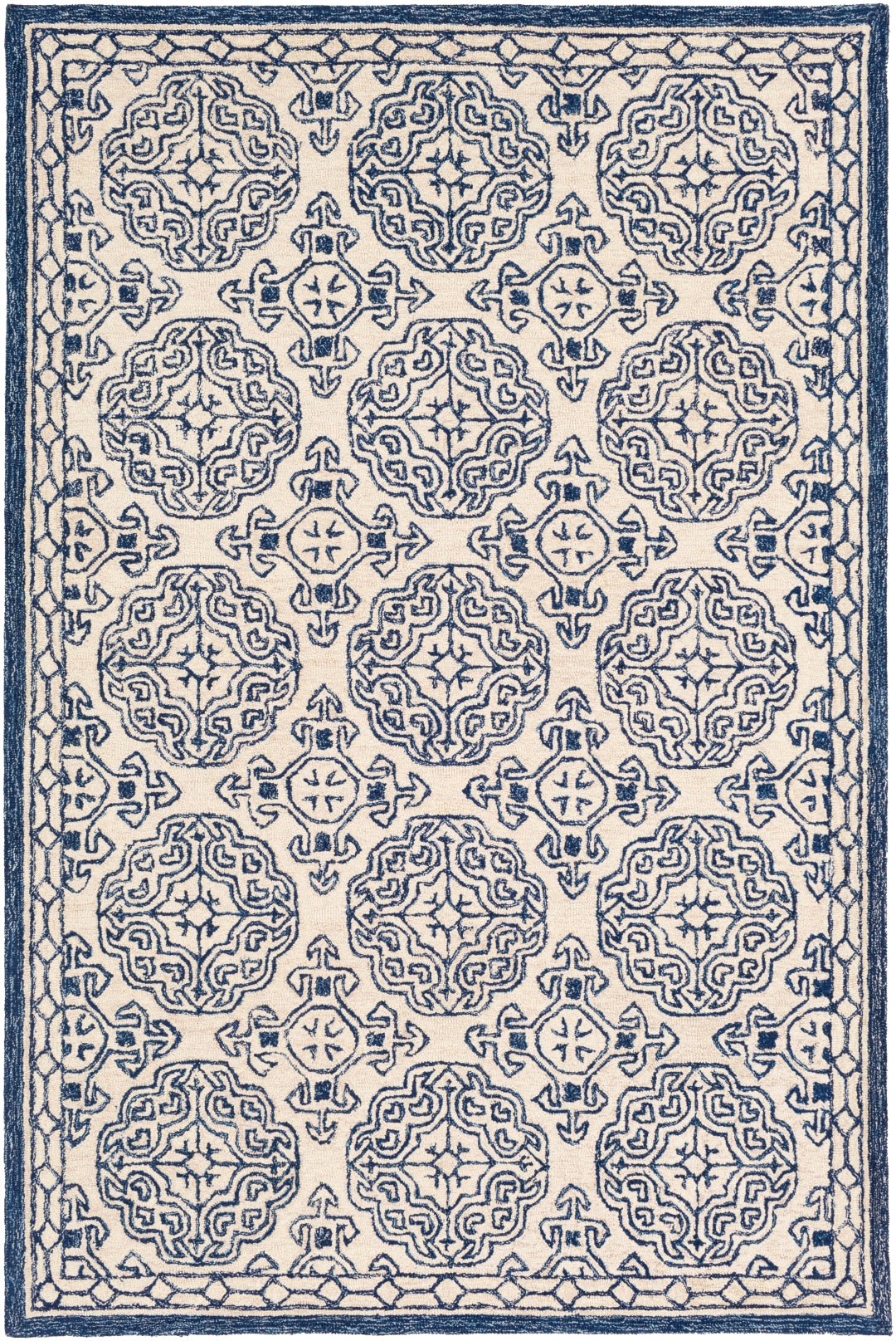 Granada GND-2303 Elegant Hand-Tufted Wool Rug - Timeless Traditional D