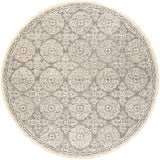 Granada GND-2304 Traditional Wool Rug GND2304-8RD Medium Gray, Beige, Charcoal 100% Wool 8' Round