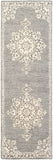 Granada GND-2310 Traditional Wool Rug GND2310-268 Medium Gray, Beige, Charcoal 100% Wool 2'6" x 8'