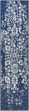Granada GND-2311 Traditional Wool Rug GND2311-2610 Dark Blue, Denim, Ivory 100% Wool 2'6" x 10'