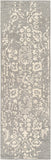 Granada GND-2312 Traditional Wool Rug GND2312-268 Medium Gray, Beige, Charcoal 100% Wool 2'6" x 8'