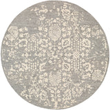 Granada GND-2312 Traditional Wool Rug GND2312-6RD Medium Gray, Beige, Charcoal 100% Wool 6' Round