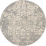 Granada GND-2312 Traditional Wool Rug GND2312-8RD Medium Gray, Beige, Charcoal 100% Wool 8' Round