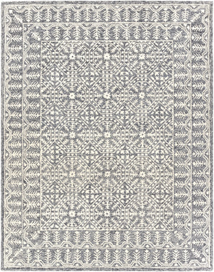 Granada GND-2317 Traditional Wool Rug GND2317-810 Dark Blue, Denim, Ivory 100% Wool 8' x 10'