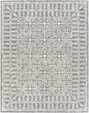 Granada GND-2317 Traditional Wool Rug GND2317-810 Dark Blue, Denim, Ivory 100% Wool 8' x 10'