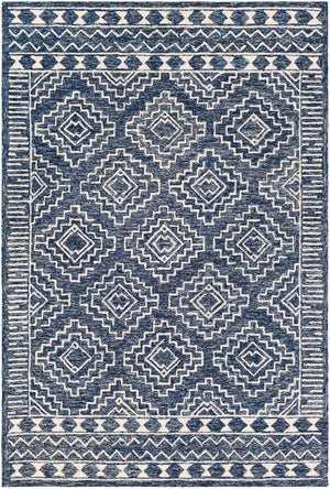 Granada GND-2322 Global Wool Rug GND2322-912 Dark Blue, Denim, Ivory 100% Wool 9' x 12'