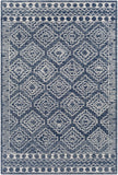 Granada GND-2322 Global Wool Rug GND2322-8RD Dark Blue, Denim, Ivory 100% Wool 8' Round