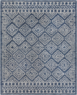 Granada GND-2322 Global Wool Rug GND2322-810 Dark Blue, Denim, Ivory 100% Wool 8' x 10'